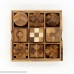 BSIRI 9 Unique Puzzles a Set Handcrafted Mini Brain Teasers Interlocking Wooden Puzzle Sets B01N6SZ7ZS